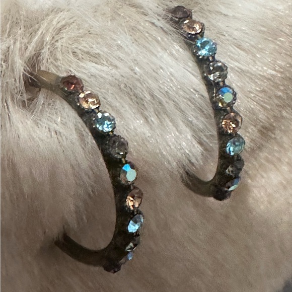 Michal Golan Jewelry - Michal Golan Crystal Embellished Hoop Earrings